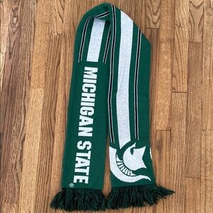 Michigan State Green & White Team Knit Scarf